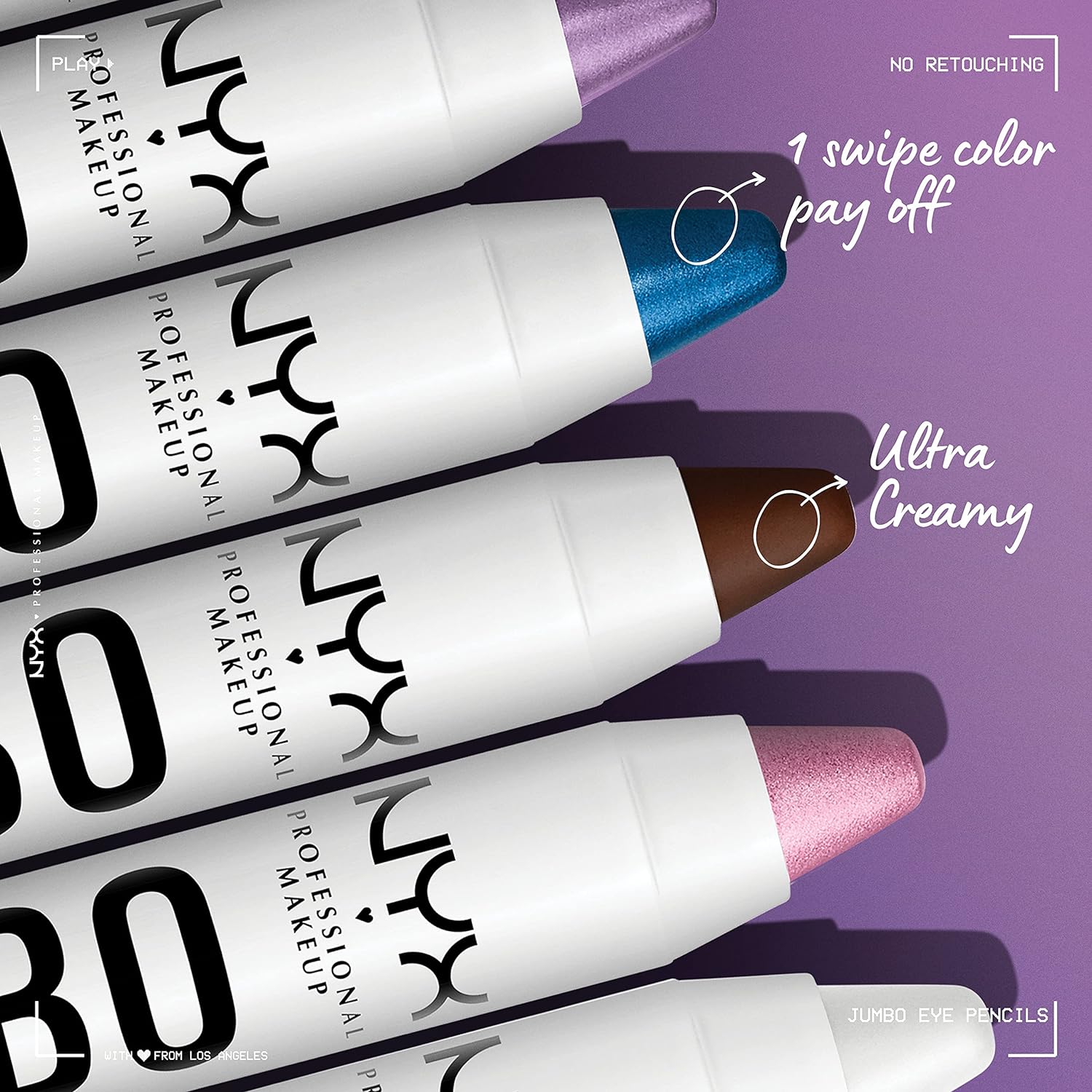         NYX Jumbo Eye Pencil Milk &amp; wet n wild Champagne Room Cream Eyeshadow Makeup Multi-Stick       